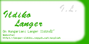 ildiko langer business card